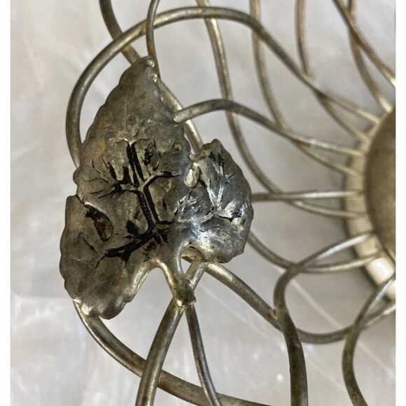 Vintage Godinger Silver Art GSA Silver-Plate Grape Leaf Design Fruit Basket MCM - Picture 14 of 15